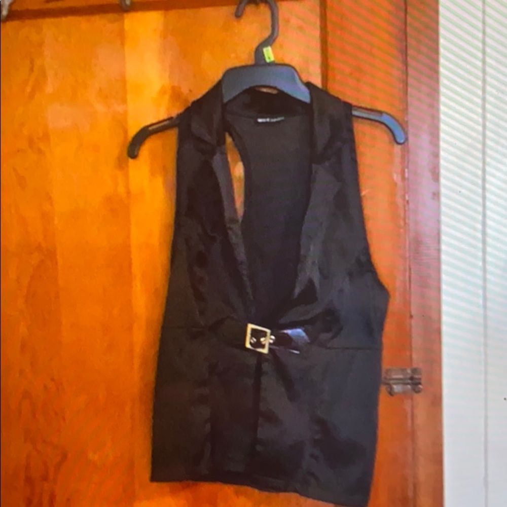 Wet Seal Black Vest Racerback (s)